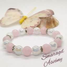 Rózsakvarc-aura kvarc