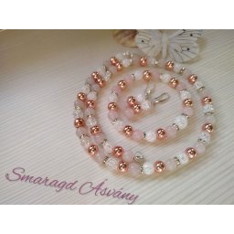 Rózsakvarc-rose gold hematit-hegyikristály szett