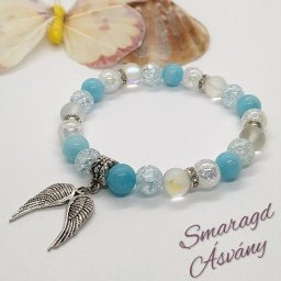 Szintetikus holdkõ-jade-hegyikristály-aura kvarc