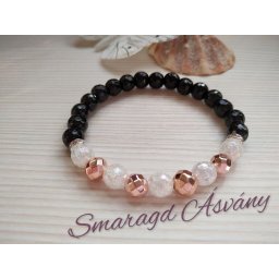 Rose gold hematit-aura kvarc-ónix