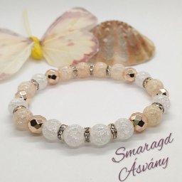 Rose gold hematit-hegyikristály