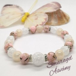 Préselt kagyló-aura kvarc-hegyikristály