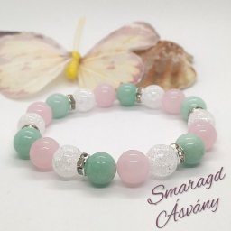 Jade-rózsakvarc-hegyikristály