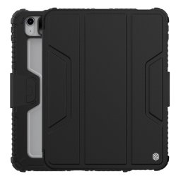 NILLKIN BUMPER PRO szilikon telefonvédő (aktív FLIP, ütésállóság, asztali tartó) FEKETE Apple IPAD 11 (2025), IPAD 10.9 (2022)