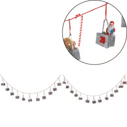 Függő adventi naptár BAGLANDER 5 m, szürke