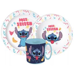Lilo és Stitch étkészlet, micro műanyag szett 390 ml-es bögrével Nr3
