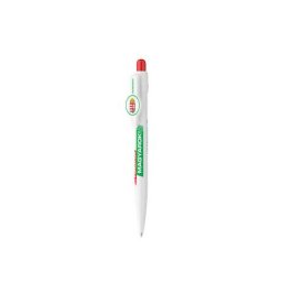ICO Golyóstoll, 0,8 mm, nyomógombos, fehér tolltest, ICO "Hajrá Magyarok", kék
