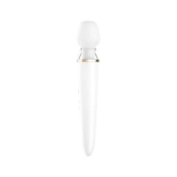 Satisfyer Double Wand-er - App-vezérelt masszírozó vibrátor (fehér)