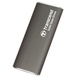 Transcend ESD265C 2TB, USB 10Gbps Type C, külső SSD (3D NAND flash), kompakt méret, szürke