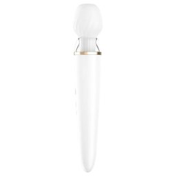 Satisfyer Double Wand-er - App-vezérelt masszírozó vibrátor (fehér)