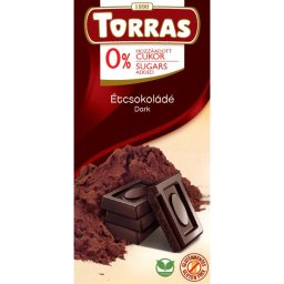 Torras Vegán étcsokoládé hozzáadott cukor nélkül (gluténmentes) 75 g