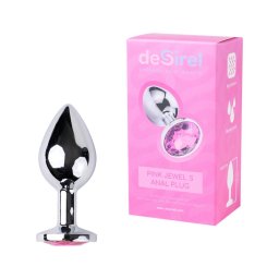 Desirel Pink Jewel S - anál plug (ezüst-pink)