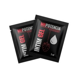 MrPotencia Straw Intim Gel - vízbázisú síkosító - eper (5 ml)