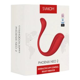 Svakom - Phoenix Neo 2. interaktív okos vibrációs tojás (piros) (APP-os)