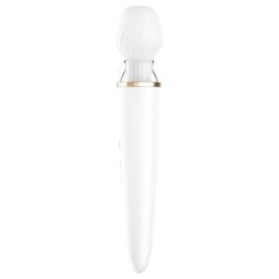 Satisfyer Double Wand-er - App-vezérelt masszírozó vibrátor (fehér)