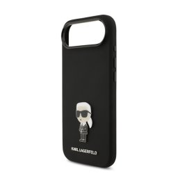 KARL LAGERFELD LIQUID SILICONE METAL IKONIK CASE szilikon telefonvédő (ütésállóság, kameravédő) FEKETE Apple iPhone Air