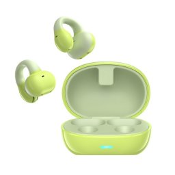 XO bluetooth fülhallgató SZTEREO (v5.2, TWS, mikrofon, fülre akasztható + töltőtok) VILÁGOSZÖLD