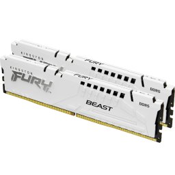 64GB DDR5 memória 5200MHz 2x32GB Kingston FURY Beast White PN: KF552C40BWK2-64