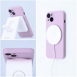 SILICONE MAG COVER MagSafe-kompatibilis tok teljes kamerasziget kivágással iPhone 17 Pro - rózsaszín