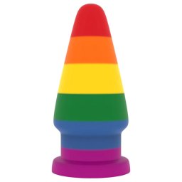 Lovetoy Prider - hosszú anál tágító plug (15 cm, szivárvány)