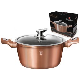 Berlinger Haus Magas lábas üvegfedővel 20 cm márvány bevonattal Rose Gold Collection BH/1514N