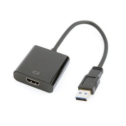 GEMBIRD USB 3.0 HDMI-re, M/F, 15cm, fekete