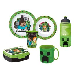 Minecraft étkészlet szett 6 db-os (Creeper)
