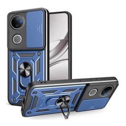 Defender szilikon telefonvédő (ütésállóság, tartógyűrű, kameravédő) SÖTÉTKÉK Vivo V50