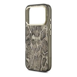 GUESS PYTHON PATTERN MAGSAFE szilikon telefonvédő (műanyag hátlap, MagSafe, leopárd minta) VILÁGOSBARNA Apple iPhone 17 Pro Max