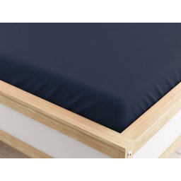 Mikroszálas sötétkék gumis lepedő 180 x 200 cm