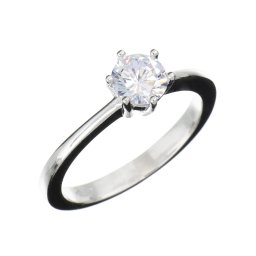 Egyköves, hatkarmos foglalatú nagyobb eljegyzési gyűrű 14k, 3,39 g
