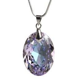 ART CRYSTELLA Nyaklánc, ovális formájú, ametiszt lila SWAROVSKI(R) kristállyal, 16 mm ART CRYSTELLA(R)