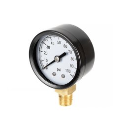 Nyomásmérő óra - manométer - feszmérő 0-100 PSI (0-6,9 bar) 1/4" (vertikális)