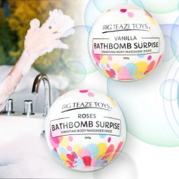 Big Teaze Toys - Bath Bomb Surprise with Vibrating Body Massager Vanillás fürdőbomba