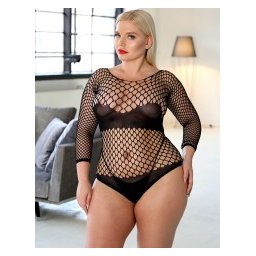 BODYSTOCKING PLUS SIZE - FESZES BODY XL-XXXL HÁLÓ EROTIKUS FEHÉRNEMű