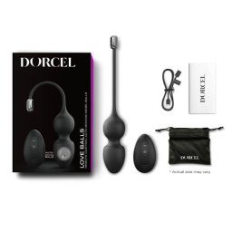 DORCEL LOVE BALLS - AKKUS, RÁDIÓS MÁGNESES GÉSAGOLYÓ DUÓ (FEKETE)