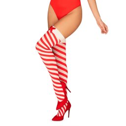 OBSESSIVE KISSMASS - CSÍKOS COMBFIX (PIROS-FEHÉR) UNISZEX S/M