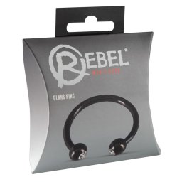 REBEL GLANS RING - STRASSZOS MAKKGYŰRŰ ÉKSZER (FEKETE)