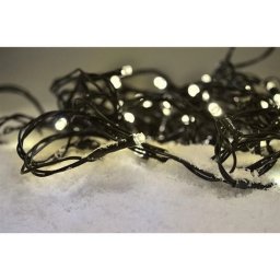 Solight LED kültéri karácsonyi lánc, 100 LED, 10m, 3m vezeték, 8 funkció, időzítő, IP44, meleg fehér