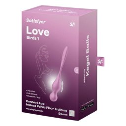 Satisfyer - Love Birds 1 vibrációs gésagolyó páros (pink) (APP-os)