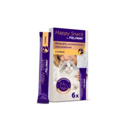 Happy Snack by Feliway krémes, relaxáló jutalomfalat, csirkés macskáknak 6 db
