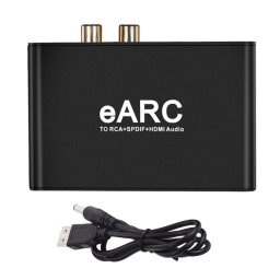 eARC HDMI Audio Extractor eARC hang kinyerő átalakító RCA + SPDIF + HDMI Audio
