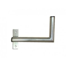 Antenna fali tartó ablakra, övvel, bal oldali rögzítés, horganyzott cink, hossza 25cm, átmérő 3, 2cm