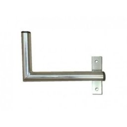 Antenna fali tartó ablakra, övvel, jobb oldali rögzítés, horganyzott cink, hossza 25cm, átmérője 3, 2cm