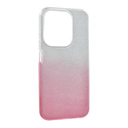 Szilikon telefonvédő (műanyag belső, csillogó hátlap) ÁTLÁTSZÓ/RÓZSASZÍN Xiaomi Redmi 15C 4G
