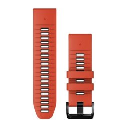 Garmin Óraszíj 26 mm piros/grafit szilikon (QuickFit)