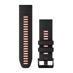 Garmin Óraszíj 26 mm fekete/piros szilikon (QuickFit)
