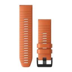 Garmin Óraszíj 26 mm narancssárga szilikon, fekete csat (QuickFit) Fenix 6X