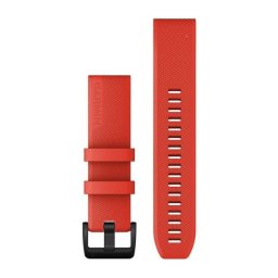 Garmin Óraszíj 22 mm lézer vörös szilikon, fekete rozsdamentes csat (QuickFit) Approach S62