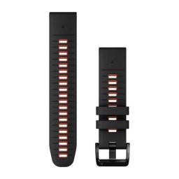 Garmin Óraszíj 22 mm fekete/piros szilikon (QuickFit)
